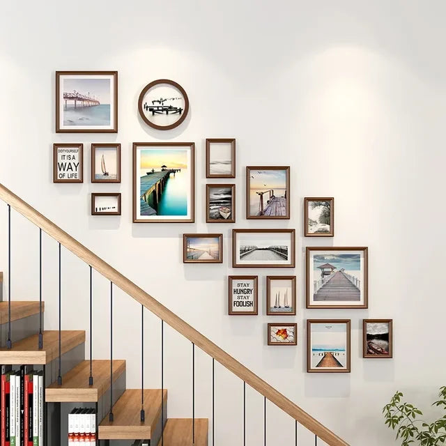 Ensemble de Cadres Muraux en Bois