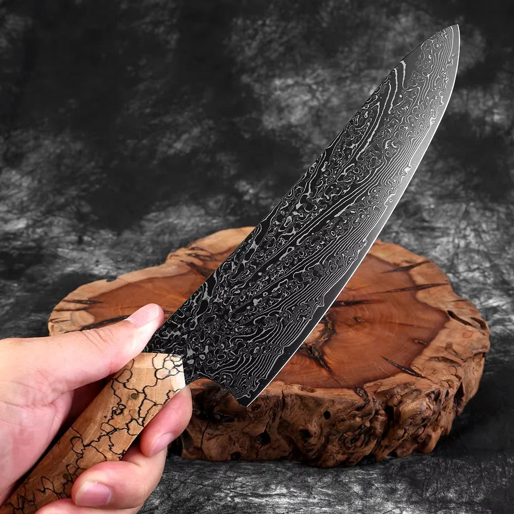 Couteau de Cuisine en Acier Damas